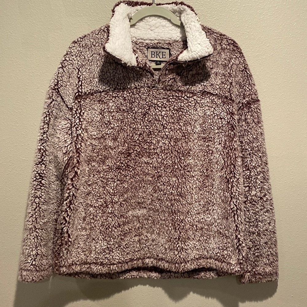 BKE Sherpa quarter zip up fleece  size: small